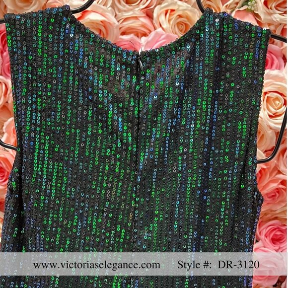 Little Girls Sequined Dress - Picture 3 of 4